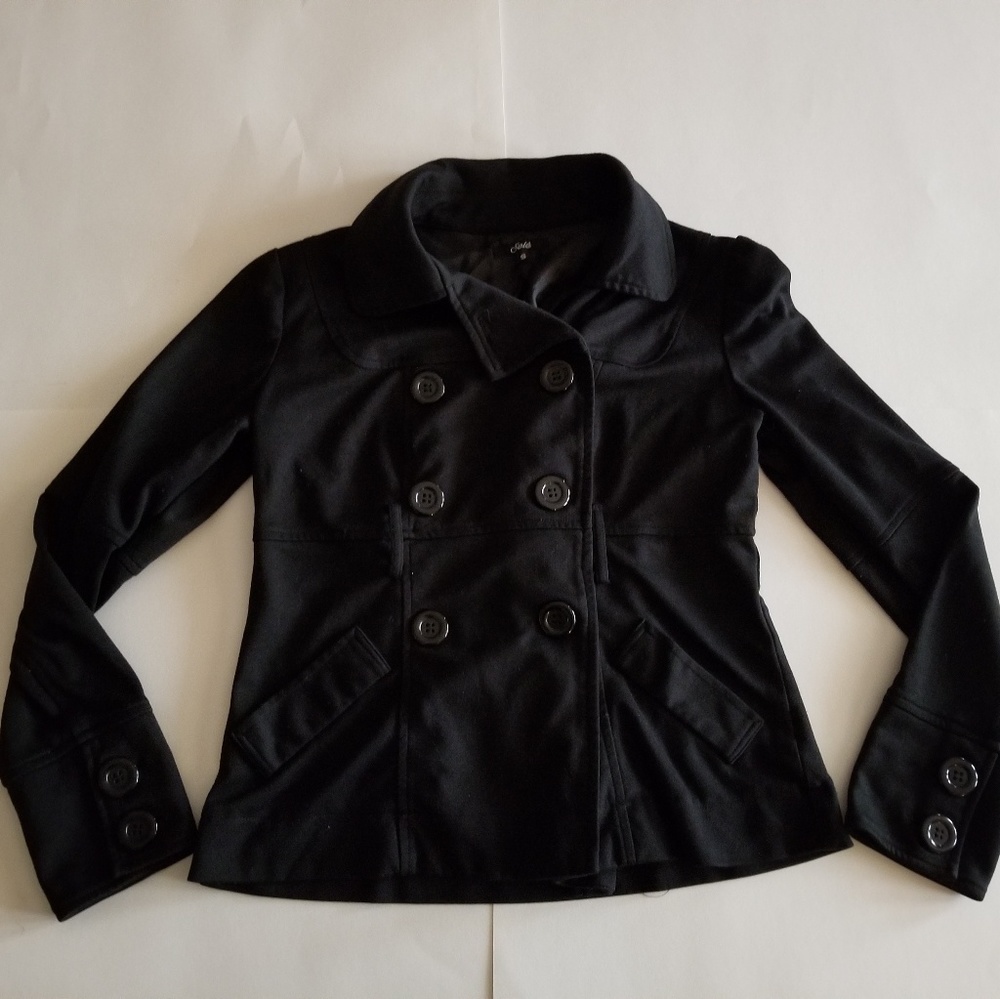 Sele Black Button Down Cardigan Jacket Sweater S
